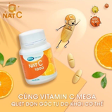  Viên uống Nat C Vitamin C 1000 hỗ trợ sức khỏe (Lọ 30 viên) 