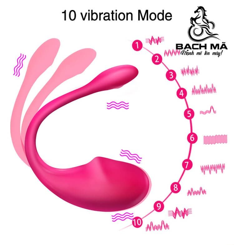  Trứng rung tình yêu hình đầu khấc điều khiển từ xa bằng app điện thoại 