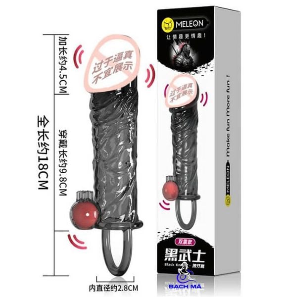  Bao cao su đôn dên bi rung da đen tăng kích thước dương vật 