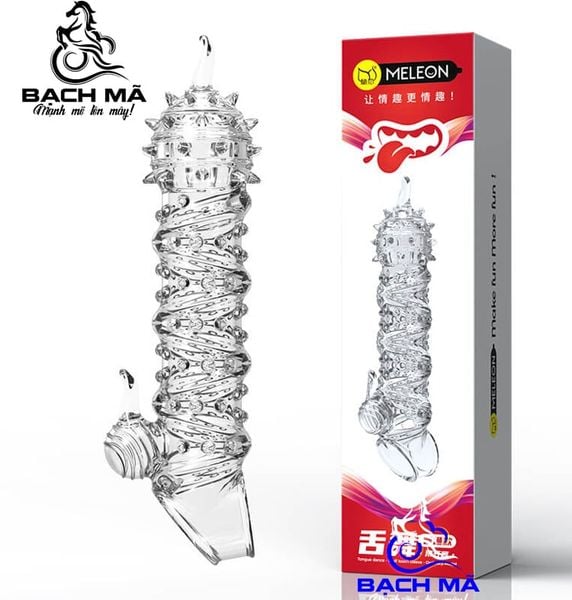  Bao cao su đôn dên gai tăng kích thước có quai đeo Meleon 
