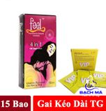  Bao cao su Feel 4in1 hợp 3 cái gai gân kéo dài thời gian quan hệ 