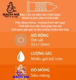  Bao cao su Masculan Long Pleasure - Hộp 10 cái 