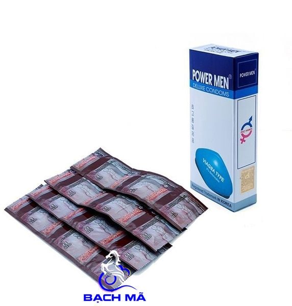  Bao cao su Powermen Viagra hộp 3 chiếc chống xuất tinh sớm 