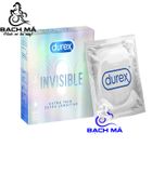  Bao cao su Durex Invisible siêu mỏng, ôm khít 52mm hộp 3 cái 