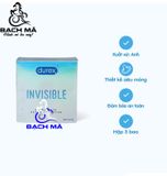  Bao cao su Durex Invisible siêu mỏng, ôm khít 52mm hộp 3 cái 