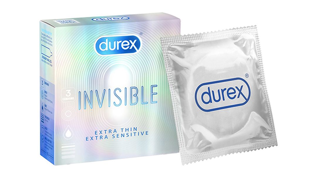  Bao cao su Durex Invisible siêu mỏng, ôm khít 52mm hộp 3 cái 