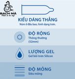  Bao cao su Durex Invisible siêu mỏng, ôm khít 52mm hộp 3 cái 