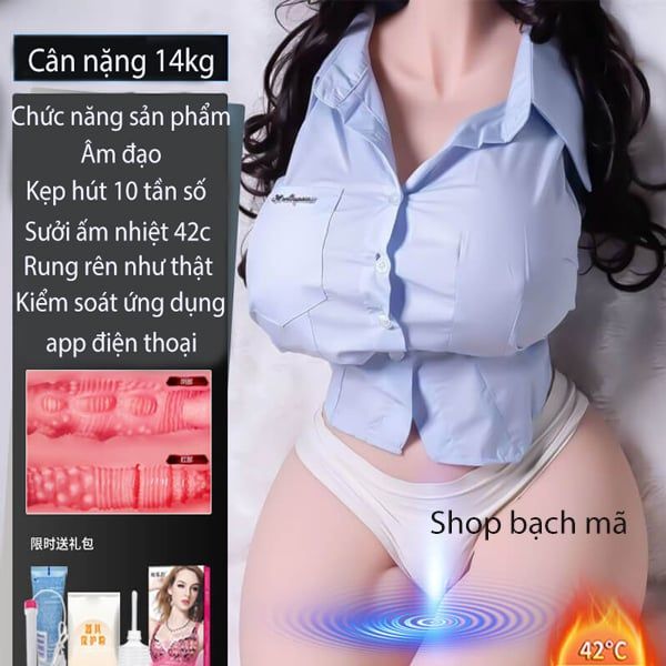  Búp bê tình dục âm đạo co bóp kẹp hút rung rên nhiệt 14kg 
