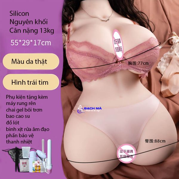  Búp bê tình dục bán thân Silicon cao cấp sưởi ấm trong thân 