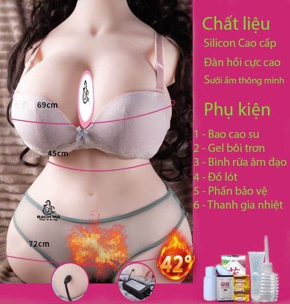  Búp bê tình dục khỏa thân tỏa nhiệt silicon cao cấp mềm mịn 