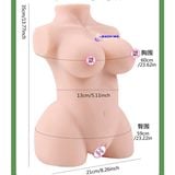  Búp bê tình yêu nữa người âm đạo như thật Silicon mềm mịn 