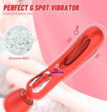  Chày rung tình yêu 2 đầu kèm lưỡi rung 10 tần số cao cấp 