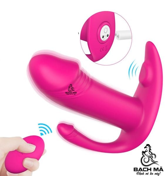  Chip rung 2 đầu dương vật thanh kích hậu môn điều khiển từ xa 