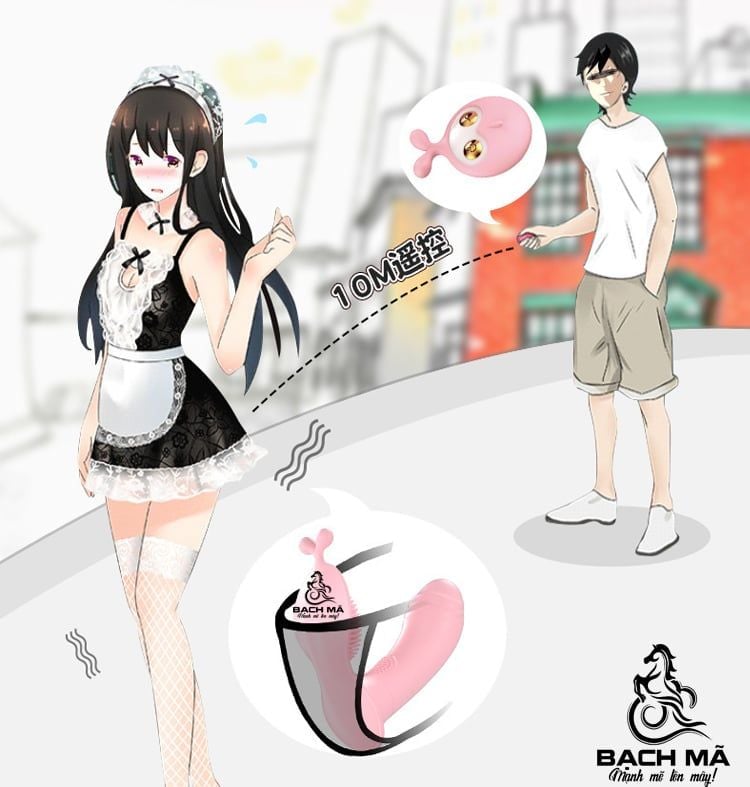  Chíp rung hình dương vật tai thỏ Lilo điều khiển từ xa 10m 