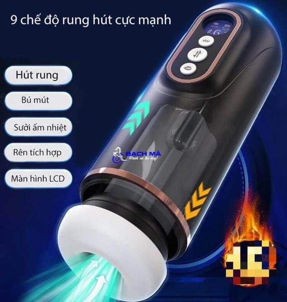  Cốc thủ dâm dành cho nam rung hút nhiệt cao cấp DORIS 