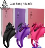 Vòng đeo dương vật kết hợp lưỡi liếm massage âm vật G-spot rung 10 chế độ 