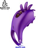  Vòng đeo dương vật kết hợp lưỡi liếm massage âm vật G-spot rung 10 chế độ 