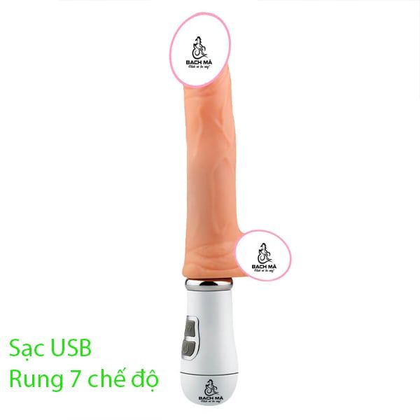  Dương vật giả cầm tay rung đa chế độ giá rẻ dùng sạc USB 