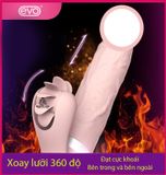  Dương vật giả cầm tay tự động rung thụt xoay lưỡi liếm cao cấp 