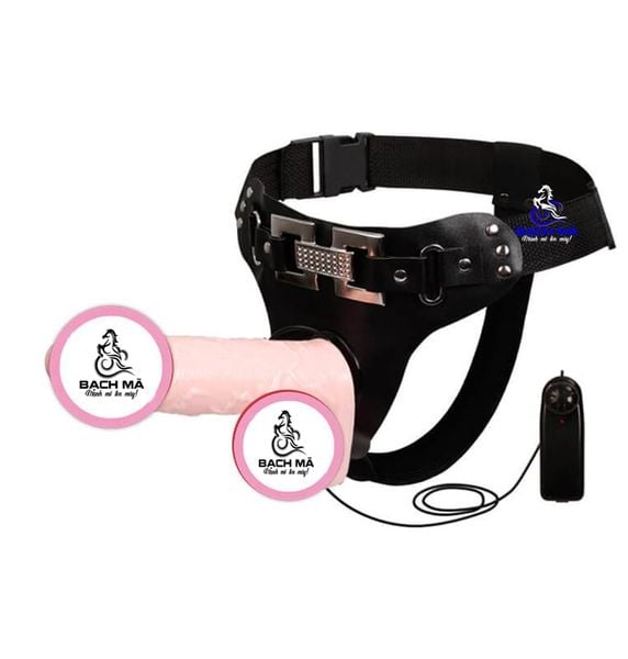  Dương vật giả dây đeo đặc ruột cho les có rung chính hãng 