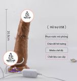  Dương vật giả hít tường rung nhiều chế độ hỗ trợ sạc USB 
