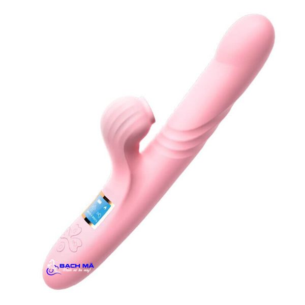  Dương vật giả silicon rung thụt hút nhiệt ấm nóng 