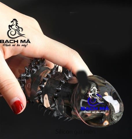  Dương Vật Giả Thủy Tinh Trong Suốt Crystal Cầm Tay Gai Mềm Size Trung 