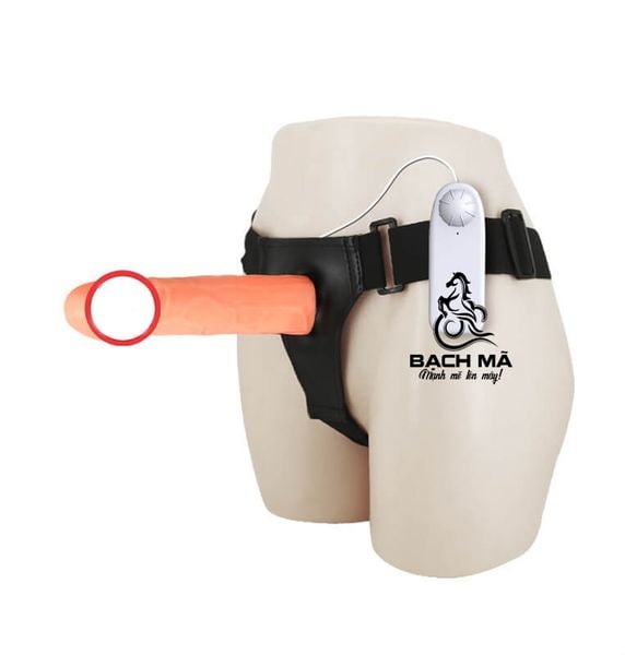  Dương vật rung rỗng ruột tăng kích thước cho nam có dây đeo 
