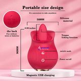  Máy rung lưỡi liếm điềm G đầu hoa hồng cao cấp 12 chế độ rung 