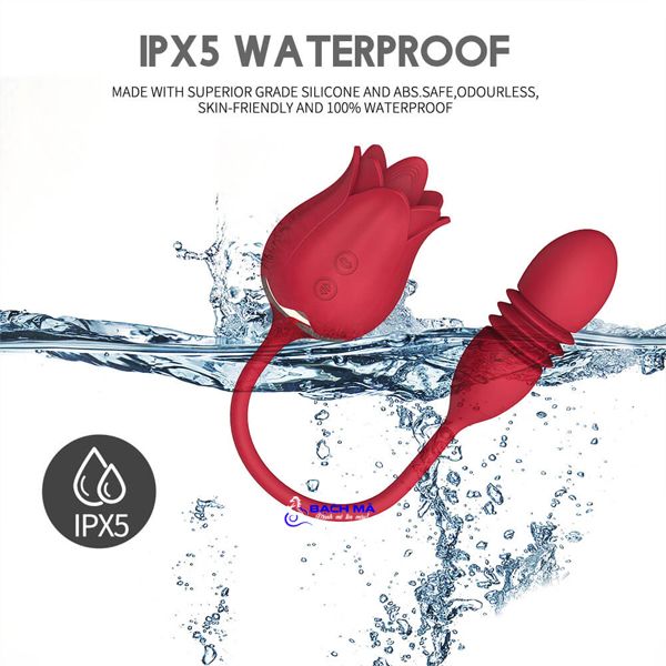  Máy rung tình yêu hoa hồng rung thụt lưỡi liếm massage điểm G 