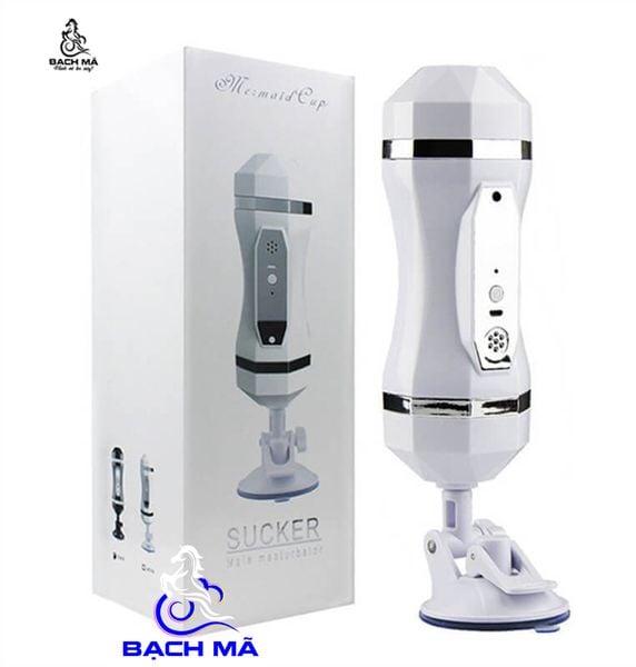  Máy thủ dâm cho nam Snail 2 đầu rung rên hút có đế hít tường 