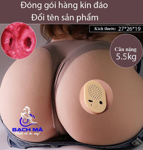  Mông giả nguyên khối 5.5kg âm đạo 4D như thật rung rên 10 tần số 