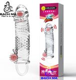  Bao cao su đôn dên đầu trơn thân bi tăng kích thước có quai đeo Meleon 