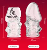  Bộ đôi bao cao su silicon đeo đầu khấc đôn dên tăng kích thước dương vật 