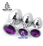  Phích cắm hậu môn inox đính đá phát sáng 