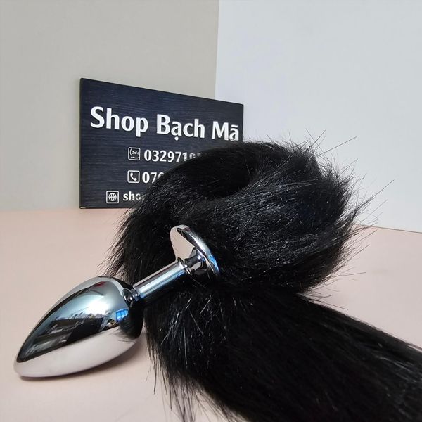  Phích cắm sextoy hậu môn trái tim inox đuôi cáo giá rẻ 