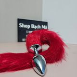  Phích cắm sextoy hậu môn trái tim inox đuôi cáo giá rẻ 