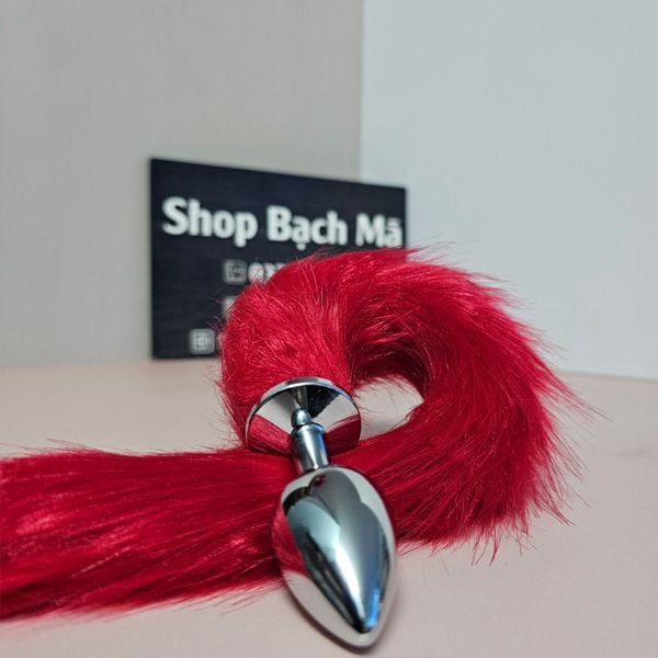  Phích cắm sextoy hậu môn trái tim inox đuôi cáo giá rẻ 
