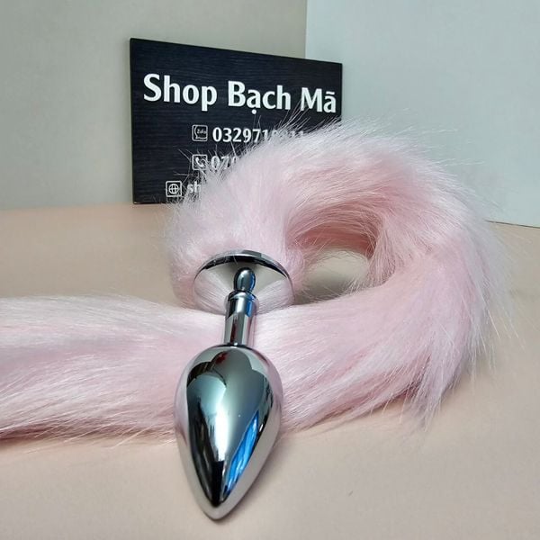  Phích cắm sextoy hậu môn trái tim inox đuôi cáo giá rẻ 