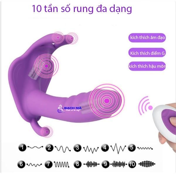  Quần chip rung Silicon điều khiển từ xa 10 chế độ cực mạnh 