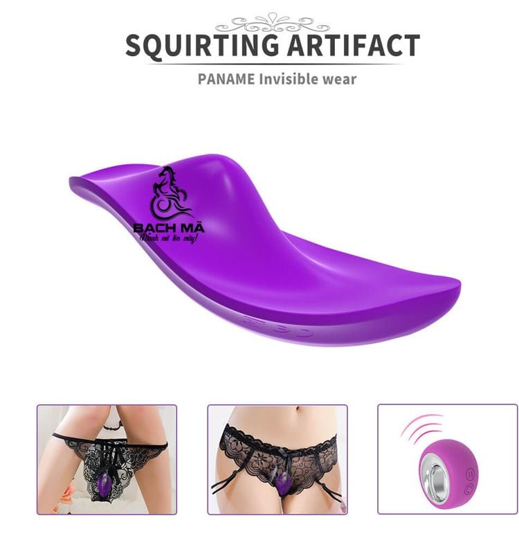  Quần lót chip rung bím cô bé điều khiển từ xa 12 tần số 