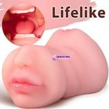  Sextoy cầm tay 2 đầu âm đạo giả và miệng bú mút giá rẻ 