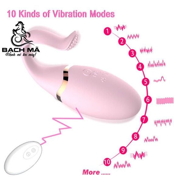  Trứng rung cá voi kích dục cho nữ điều khiển từ xa 10 chế độ 