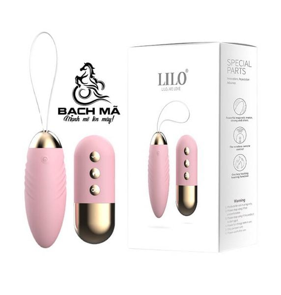  Trứng rung điều khiển từ xa 10 chế độ rung tỏa nhiệt cực đỉnh Lilo 