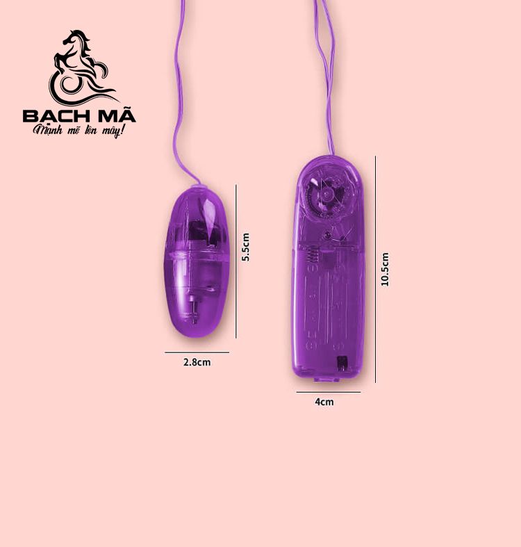  Trứng rung giá rẽ mini 1 đầu có dây màu đen trong suốt 