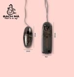  Trứng rung giá rẽ mini 1 đầu có dây màu đen trong suốt 