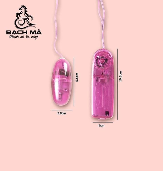  Trứng rung giá rẽ mini 1 đầu có dây màu hồng trong suốt-1 