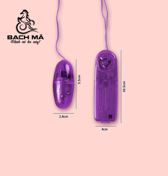  Trứng rung giá rẽ mini 1 đầu có dây màu tím trong suốt 