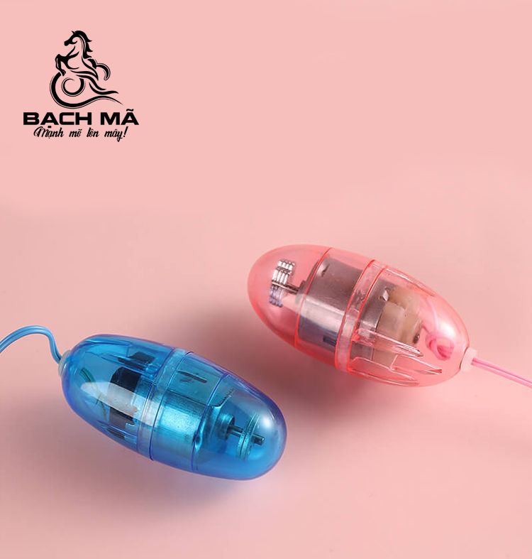  Trứng rung giá rẽ mini 1 đầu có dây màu tím trong suốt 