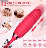  Trứng rung hoa hồng đầu hút thủ dâm kích thích điểm G 